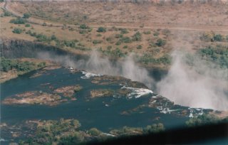 Vue aérienne chutes Victoria
